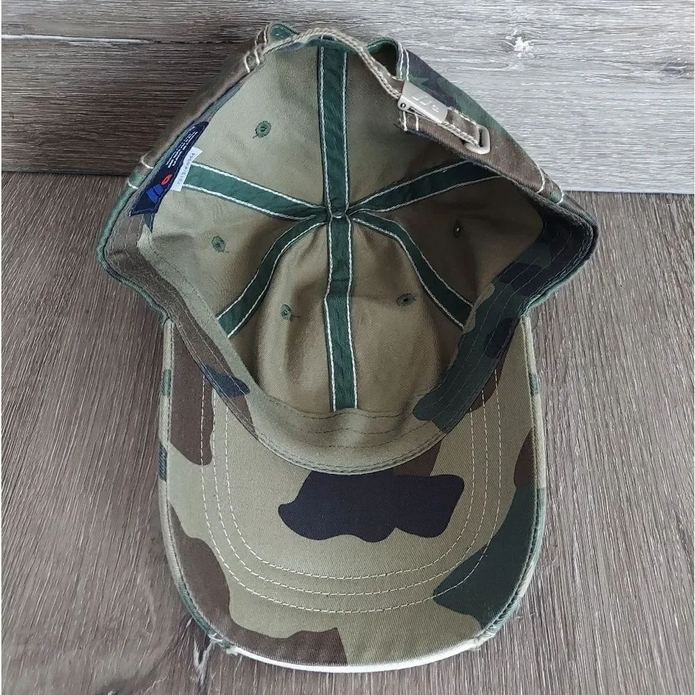 Bling Cross Camo Baseball Cap Strapback Hat OSFA